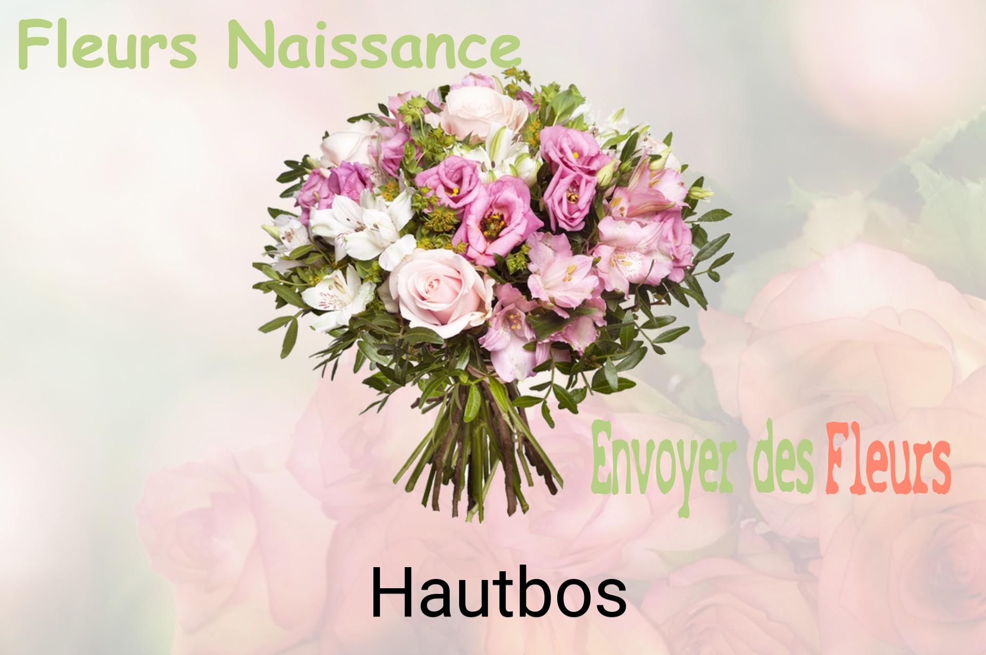 Bouquet de fleurs de naissance livré à Hautbos