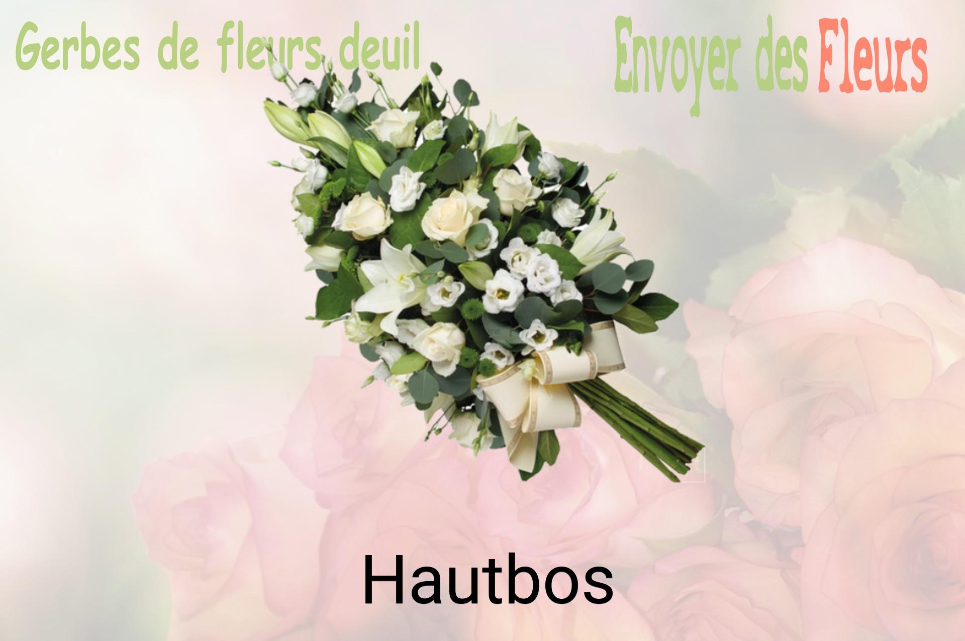 Gerbe de fleurs de deuil livrée à Hautbos